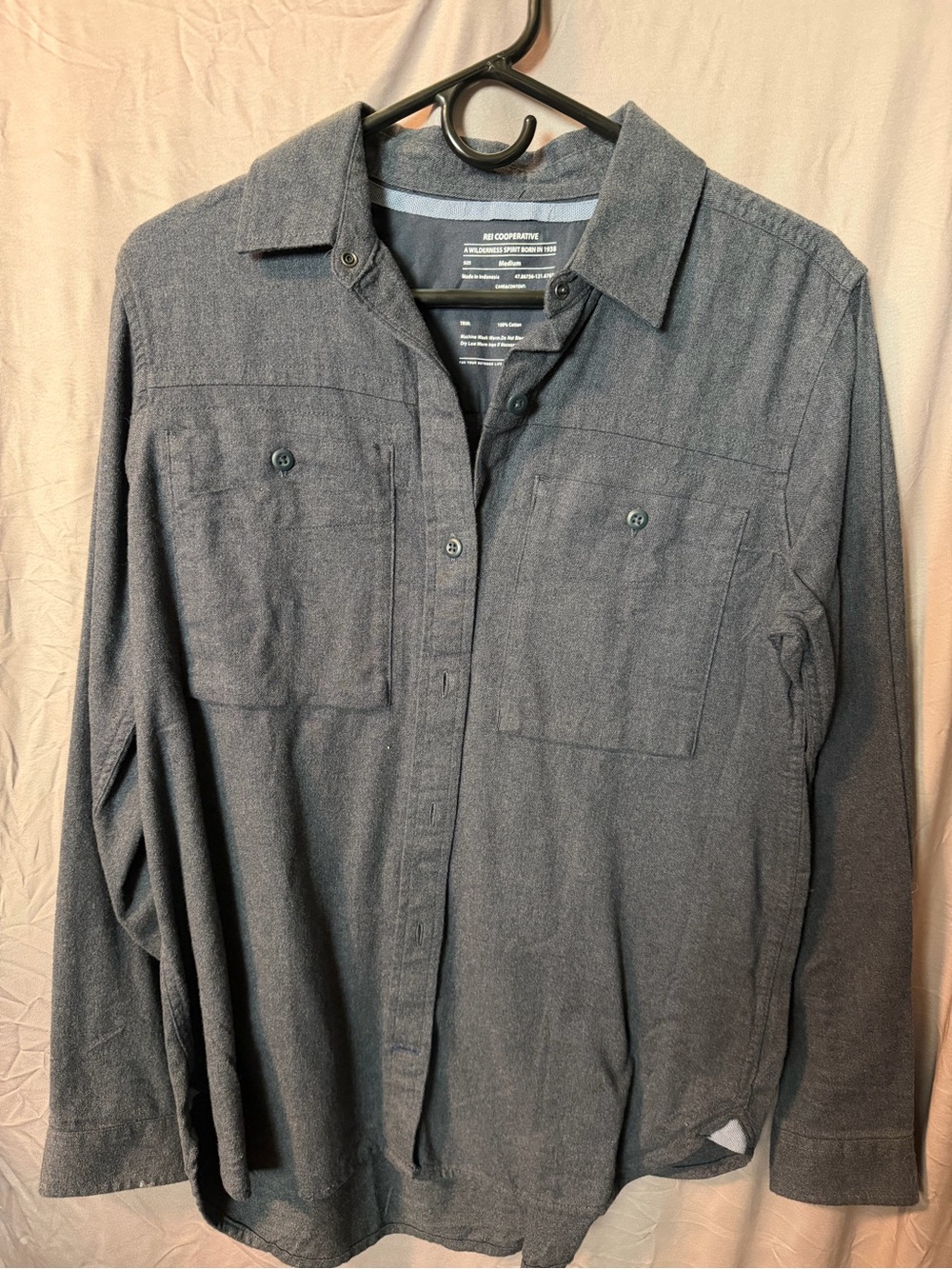 Cooperative Women’s Long-Sleeve Button-Up Shirt Jacket in Charcoal Gray